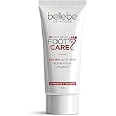 Bellebe Skincare Rapid Repair Foot Cream, Organic Aloe Vera with Eucalyptus and Vitamin C, Intensive Strength for Cracked, Callused, Dry Skin, 120ml