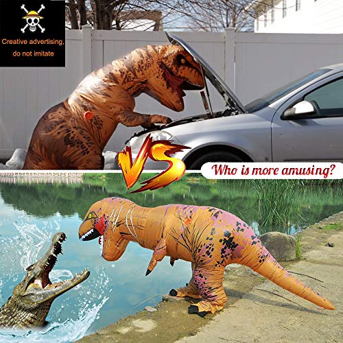 JASHKE Trex Kostüm Aufblasbare Kostüme Tyrannosaurus Rex Anzug Dinosaurier Kostüm Erwachsene Karneval Party Dino Kostüm… – Bild 4