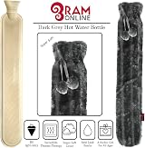 RAM Extra Long Grey Hot Water Bottle 72 cm Back Pain Relief Cover view 3