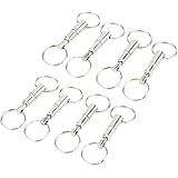 8Pcs/pack Quick Release Keychain, Uning Pull-Apart Removable Handy Keyring with Two Split Rings Key Accessory