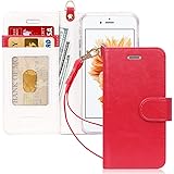 FYY Case for iPhone 6/6s, PU Leather Wallet Phone Case with Card Holder Flip Protective Cover [Kickstand Feature] [Wrist Stra