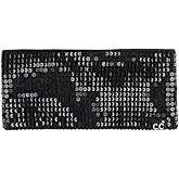 C.C All Over Clear Sequin Headwrap for Women - Stretchable Soft Warm Knit Winter Headband Ear Warmer Ear Muffs (Black)
