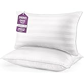 DIORIS Pillows Queen Size Set of 2 - Luxury Supportive Bed Pillows for Sleeping, Hotel Collection Pillow, Fluffy Down Alternative Microfiber Filled for Back, Stomach Sleepers