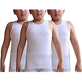 LANBAOSI Boy's 3 Pack Compression Sleeveless Shirt Soccer Training Kids Tank Top Undershirts