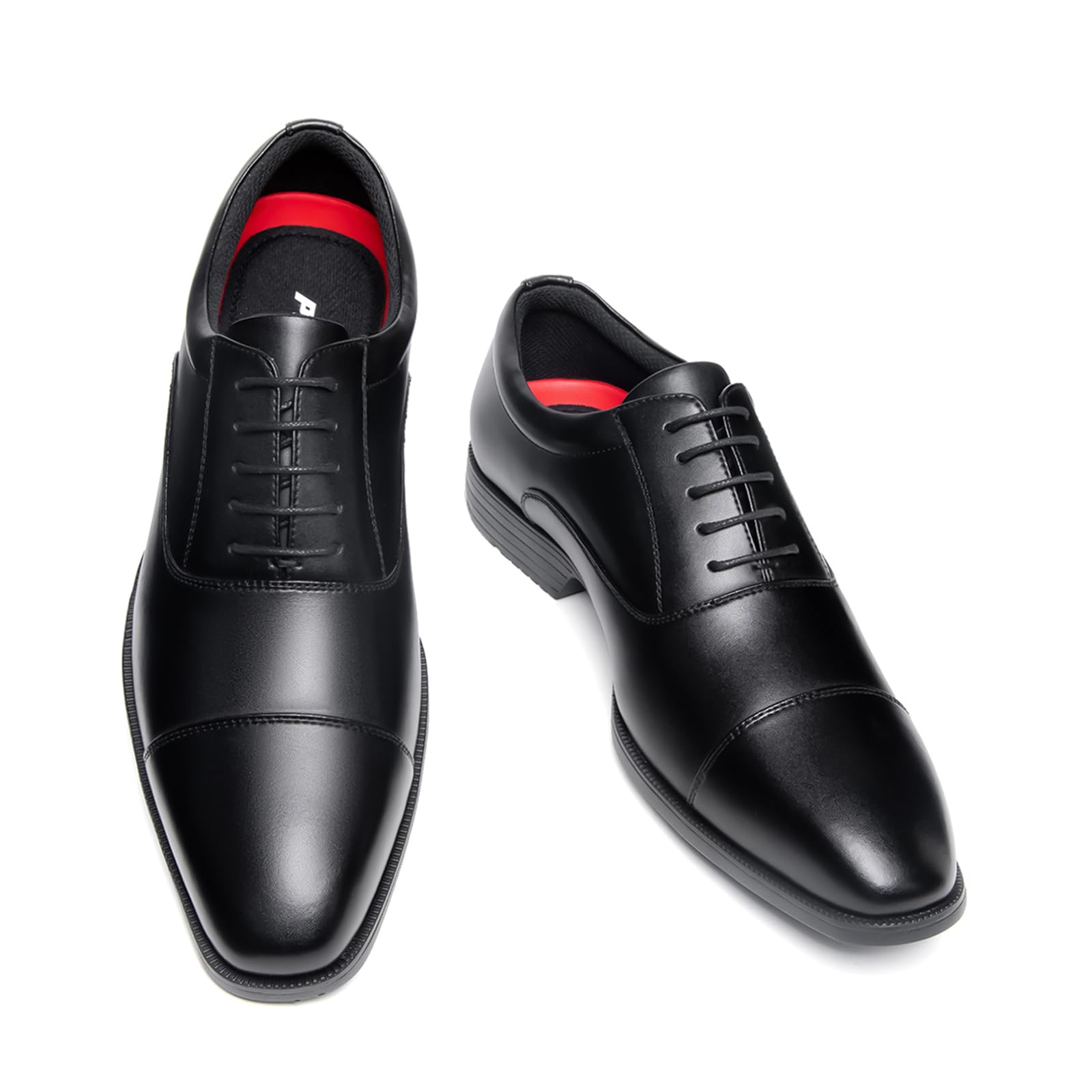 [Poerkan] 本革 ビジネスシューズ メンズ 走れる ビジネス スニーカー 革靴 歩きやすい 紳士靴 リクルート 仕事 ウォーキング ドレスシューズ オールシーズン 就活 スーツ靴 フォーマル くつ ブラック 26.5cm商品画像