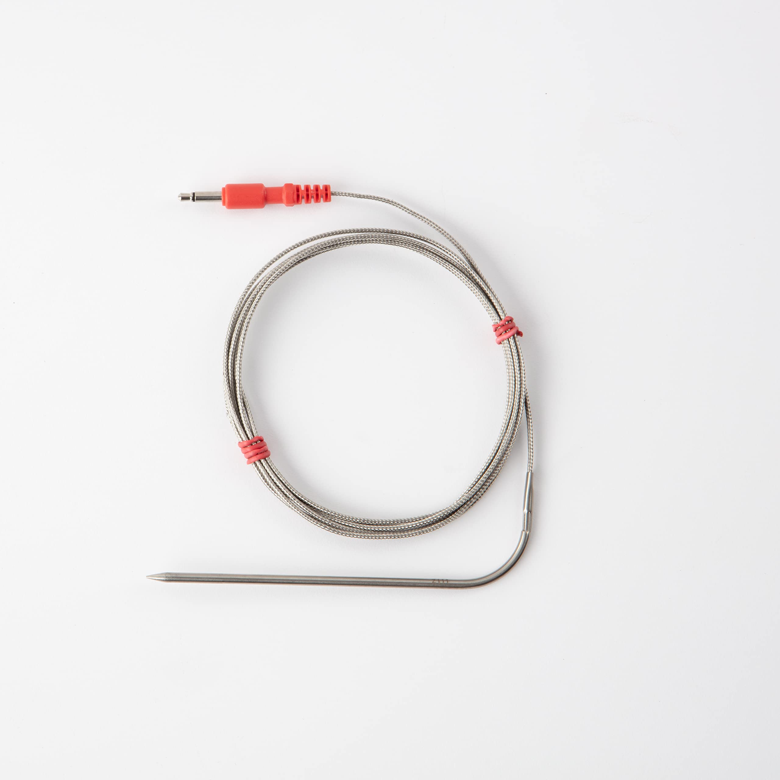 Flame Boss High Temperature Meat Probe for Flame Boss 500, Digital, Straight Plug, Red, 475°F, 6ft