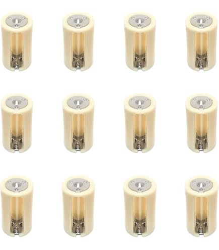 DAOKAI Batterijconverter, 3 AA naar D-formaat batterijhouder, parallelle batterijhouder, conversieadapter, switcher kunststof behuizing - 8-pack, 1,5 V uitgangsbehuizing