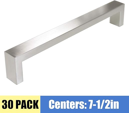 30 Pack 7 9 16 Inch Hole Centers Square T Bar Cabinet Pulls