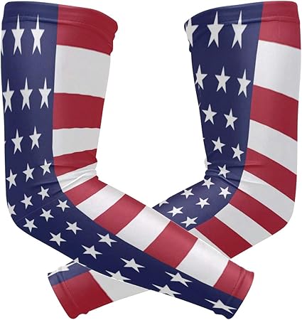 Cooling Warmer Arm Sleeves For Men Women Patriotic Usa American