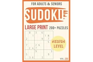 Large Print Sudoku for Adults – Medium Level: Two Puzzles per Page with Solutions and Bonus | Perfect Gift for Men, Women, Te