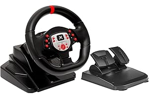DOYO Racing Wheel - Gaming Steering Wheel for PC, 180 Degree Universal Usb Car Sim Race Steering Wheel with Pedals for PS4, P