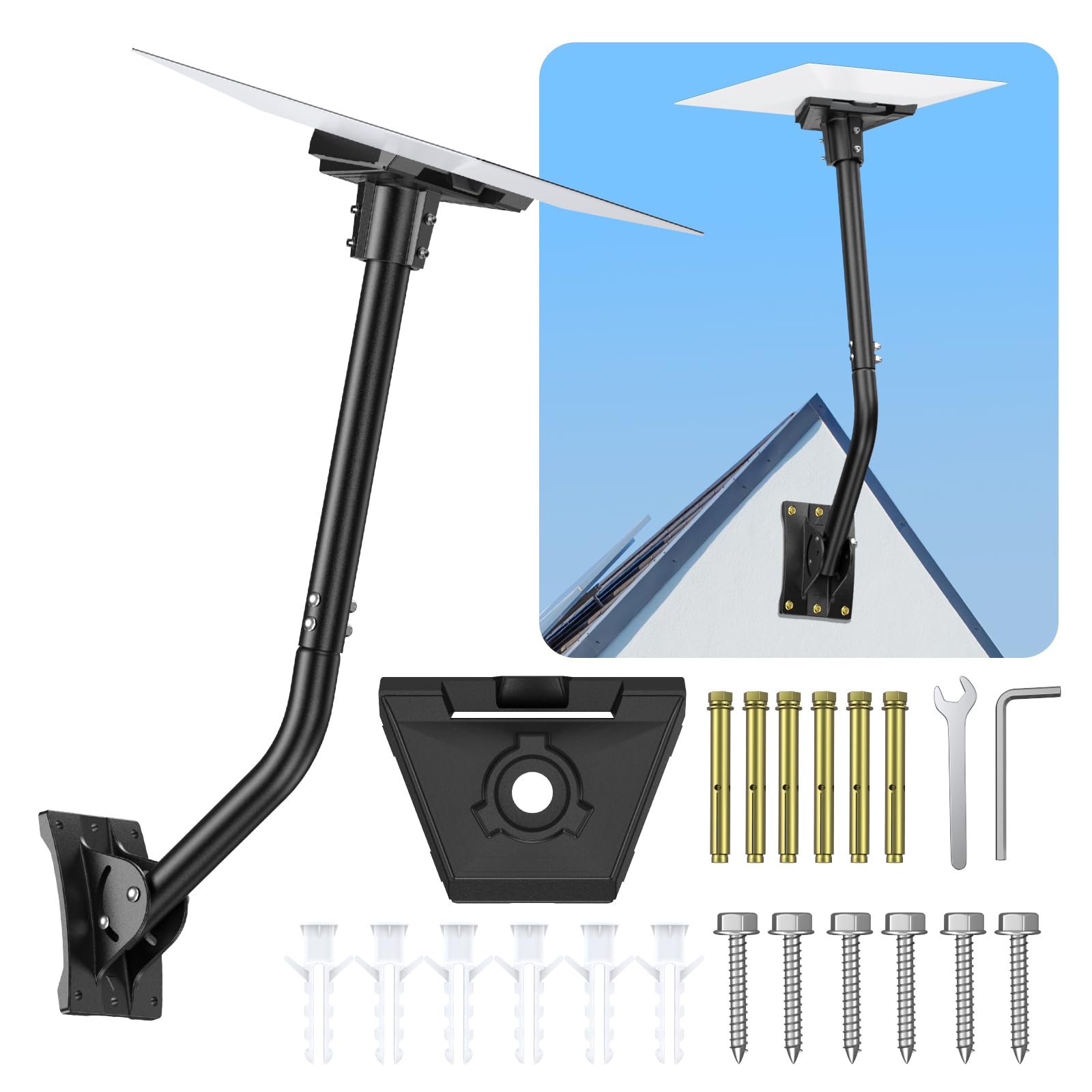 Treppiede Per Starlink Gen 3 In Metallo – Altezza Regolabile 60-120cm, Supporto Pesante Con Adattatore Tubo Per Esterno