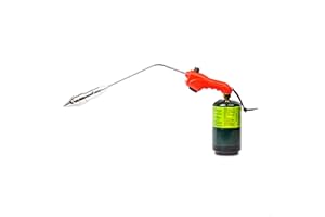ROCKETFIRE Fire Starter Torch | Perfect Propane Torch Head, Grill Gun, Charcoal Torch | Compatible with Bernzomatic Propane & MAP/PRO Fuels | Stainless Steel Tri-Flame Tip | Fuel NOT Included | Red