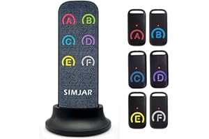 Key Finder with Thinner Receivers & Advanced Fabric Remote, Simjar 80dB+ RF Item Locator with 131ft Working Range Wireless Item Tracker Support Remote Control for Finding Pet, Wallet