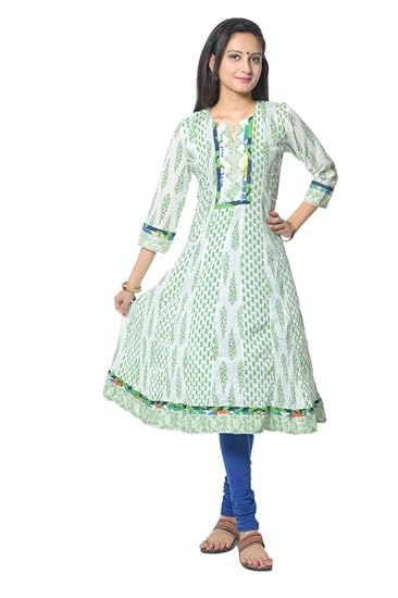 white anarkali amazon