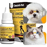 Cassiel pet Eye Drops for Eye Infection Treatment, Soothe Infection Allergy, Relieve Dry Eyes & Red Eye，Eye Cleaner and Tear Stain Remover for Dogs and Cats | 10 ml 0.33 FL OZ (1 Bottle)