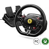 Thrustmaster T98 Ferrari 296 GTS - Racing Wheel and Pedal Set - XBOX &amp; PC | Beginner racing wheel, officially licensed by Ferrari, linear resistance, automatic return to centre, paddle shifters