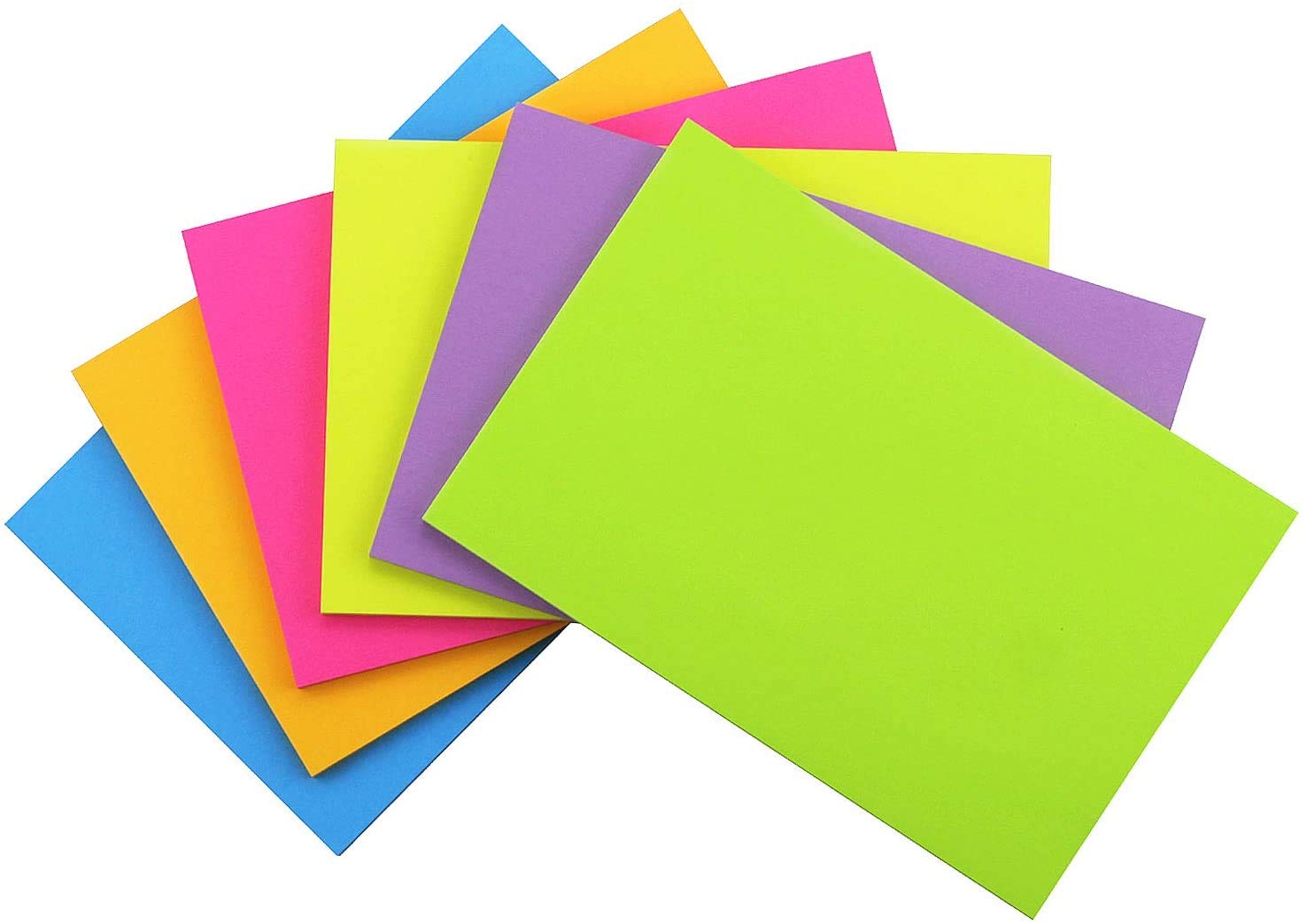 Early Buy 4x6 Sticky Notes with 6 Bright Color Self-Stick Notes 6 Pads/Pack, 45 Sheets/pad