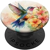 Colorful Hummingbird Watercolor PopSockets Adhesive PopGrip