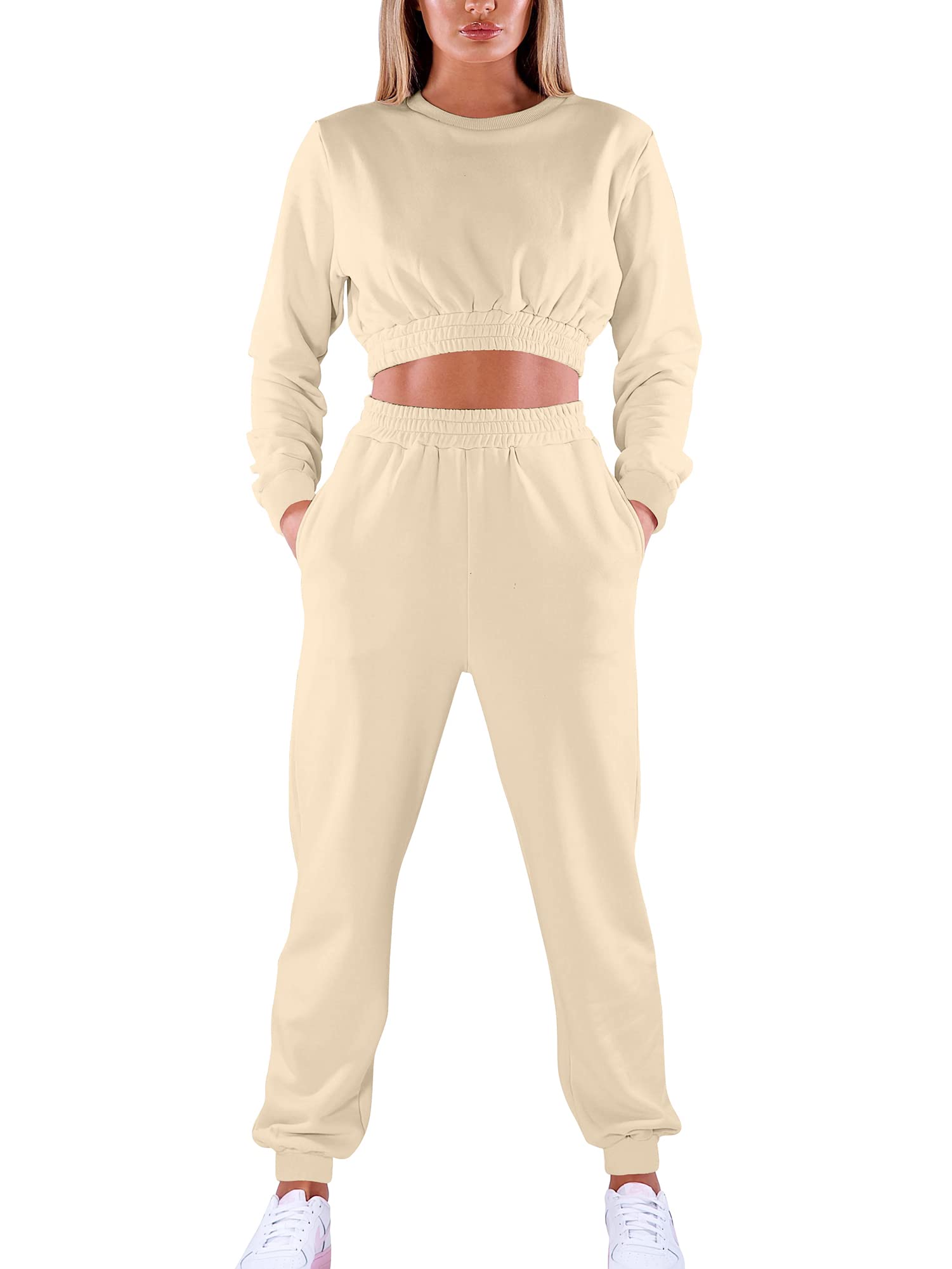 thumbnail image 2 of Viatabuna Women's 2 Piece Fleece Sweatsuit Outfit Maldives 2 of 12