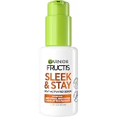 Garnier Fructis Sleek and Shine Sleek and Stay Hair Serum for Frizzy, Dry Hair, Heat Protectant Formulated with Alpha Silane, 1.7 Fl Oz(Packaging May Vary)