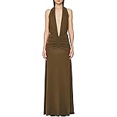 Ronny Kobo Womens Maxi Halter Labelle Dress