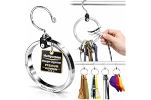 Rolly Hanger® Closet Space Saver – Premium Rotating Aluminum Organizer for Belts, Ties, Hats & Handbags – Heavy Duty 360° Swi