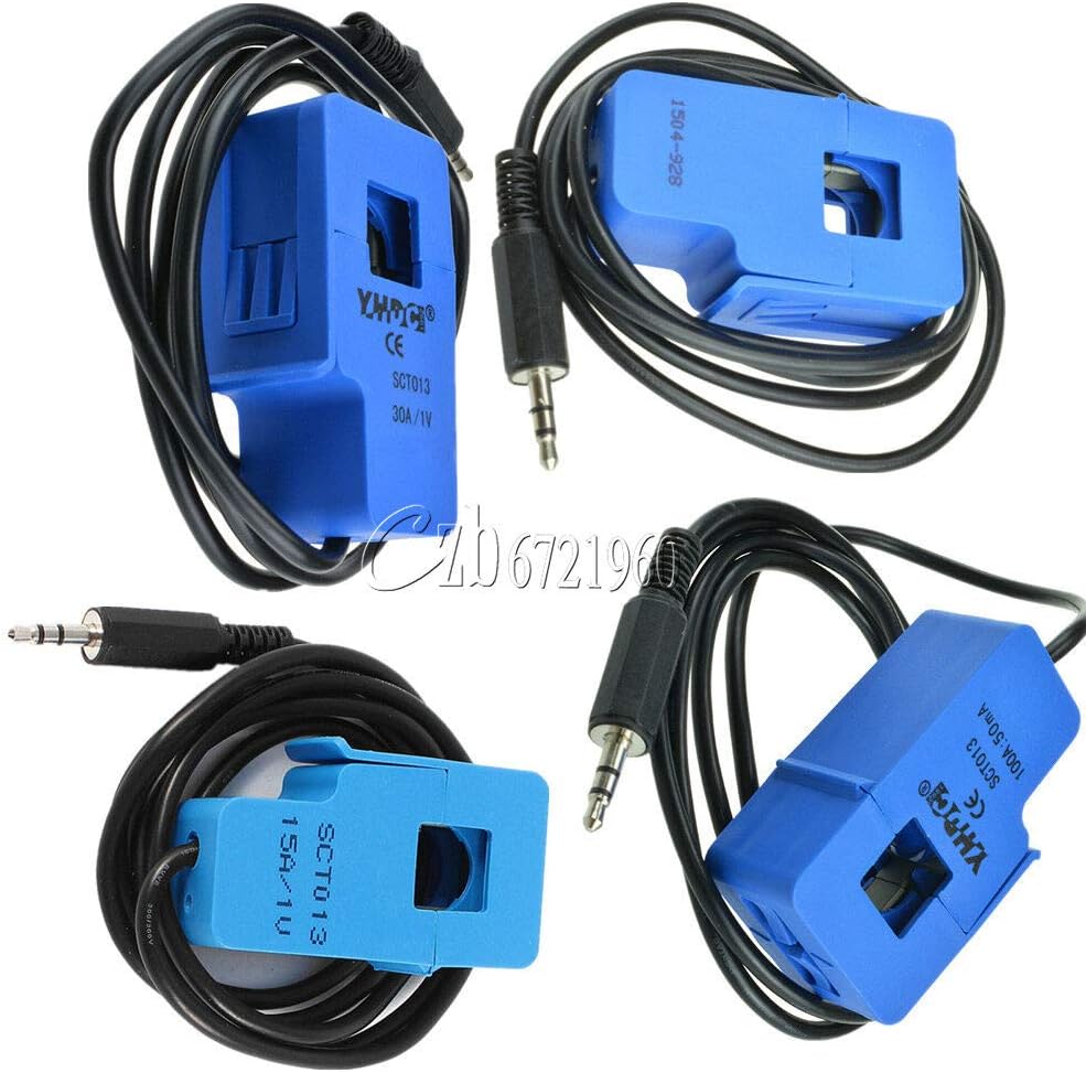 SCT-013-000 100A Non-invasive AC Current Sensor Split Core Current Transformer - Blue
