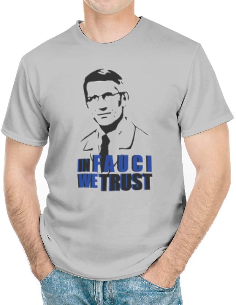 Dreaminos Dr Fauci in Fauci We Trust T-Shirt Short Sleeve Crew Neck Printing Tee Shirts