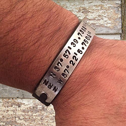Personalized bracelet,Personalized leather bracelet,Personalized engraved leather bracelet,GPS coordinate bracelet,Id name bracelet,Handmade leather bracelet,Personalized gift
