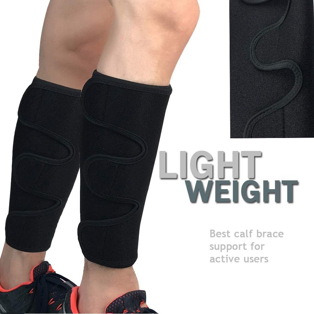 HOPEFORTH Calf Brace Adjustable 2 Pack Shin Splint Support Sleeve Leg Compression Wrap for Torn Calf Muscle, Strain, Sprain, Pain Relief, Tennis Leg,Injury,Best Lower Leg Brace for Men and Women: Industrial & Scientific