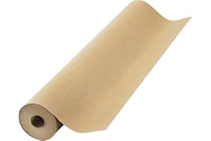 CREATIVE PAPER CO Brown Kraft Paper Roll 17.75” x 1200” (100ft) Made in USA- Ideal for Gift Wrapping, Packing Paper for Moving, Art Craft, Shipping, Floor Covering, Table Runner, 100% Recycled Material