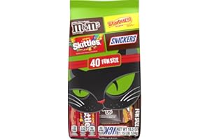 MARS M&M'S, SNICKERS, SKITTLES & STARBURST Halloween Candt Assorted Chocolate Candy Variety Pack, Fun Size Halloween Candies for Party Favors, Trick or Treat and More, 40 Ct Bulk Bag