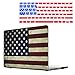 Rinbers Cut-Out Logo USA/American Flag Rubberized Hard Shell Sleeve Cover Case with Silicone Keyboard Cover for MacBook Pro 15