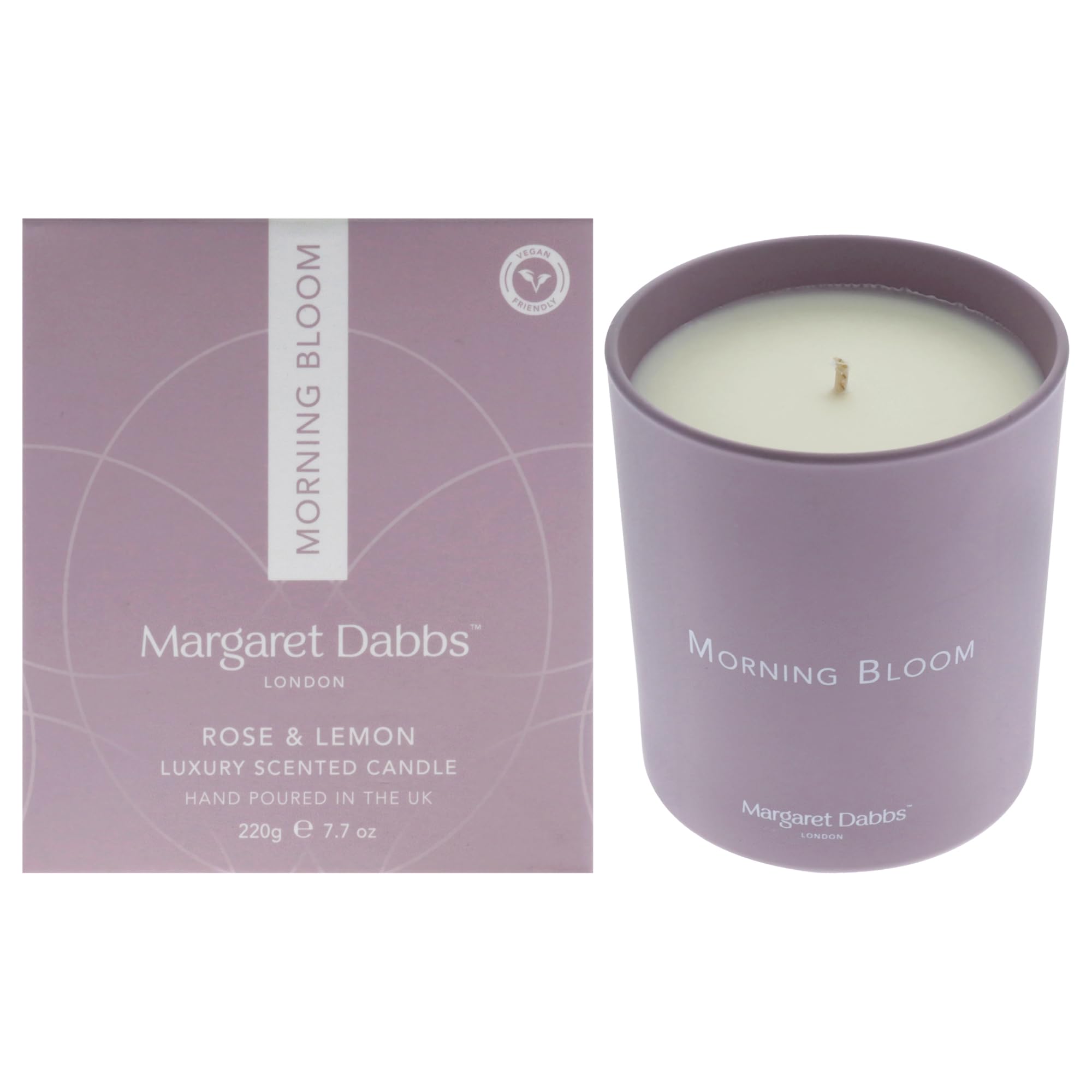 Margaret Dabbs Morning Bloom - Rose & Lemon Luxury Scented Candle, 220g