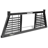 RealTruck BACKRACK Half Louvered Rack Frame Only | Black, No Drill | 148LV | 2001-2025 Chevrolet/GMC Silverado/Sierra 2500/3500HD; 2017-2025 Dodge RAM 1500/2500/3500; 2004-2025 Nissan Titan &amp; Others