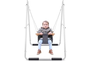 Hapfan Toddler Swing with Foldable Heavy Duty Stand, Baby Swing Set for Indoor Outdoor