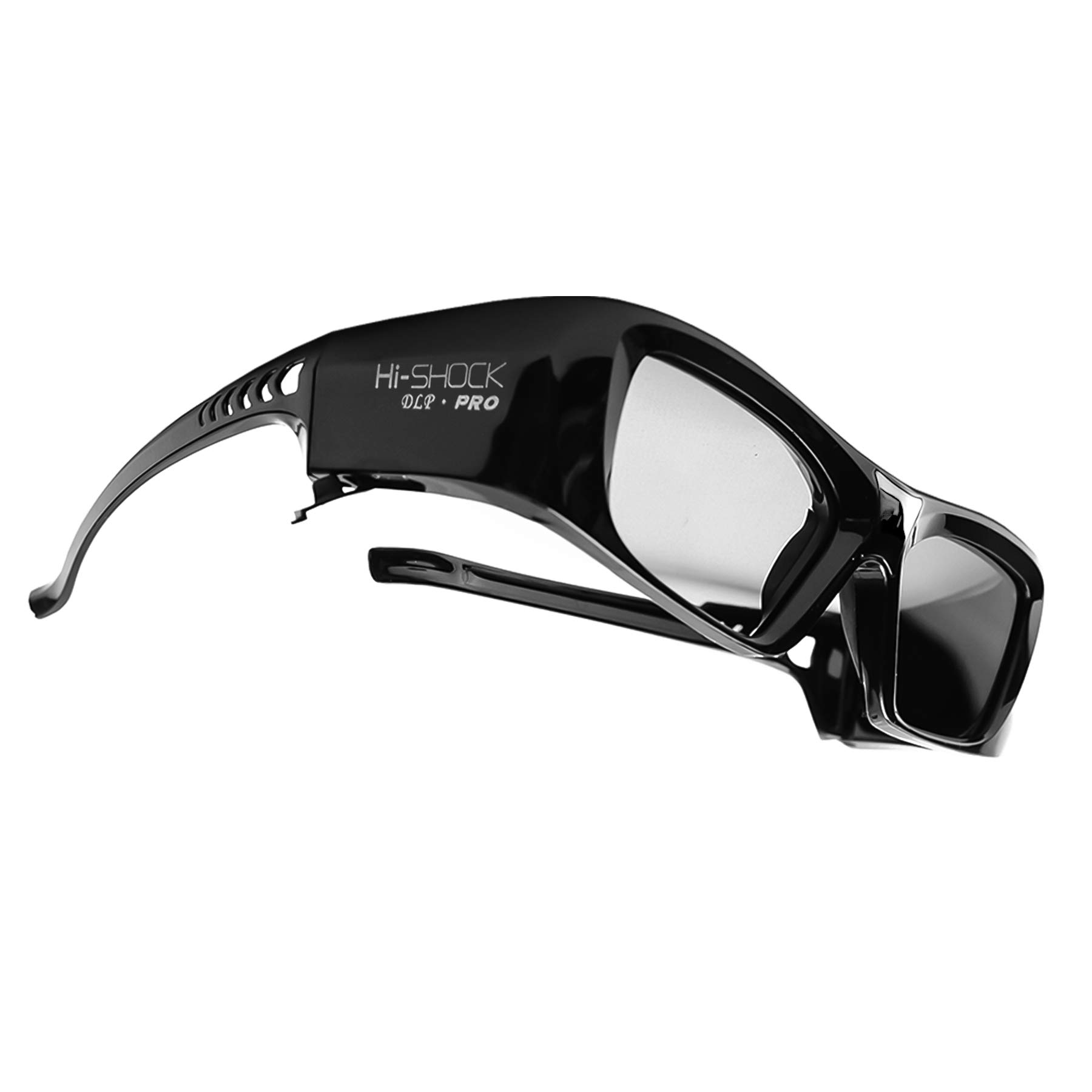 Hi-Shock Dlp Pro 7G Black Diamond Lunettes 3D Pour Projecteur Dlp 3D Compatible Avec Optoma, Acer, Nec, Benq, Vivitec, Viewsonic, LG [Dernière Gen | Lunettes D'Obturateur | 96-200 Hz | 39 G | Batterie
