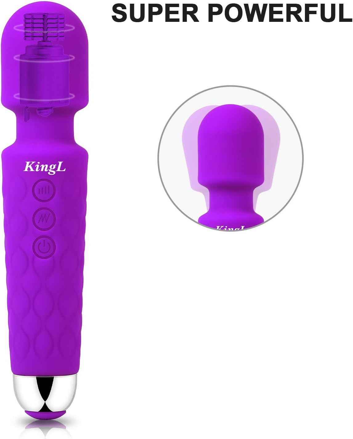 KingL Personal Massager Powerful Vibration, Waterproof, Handheld, Cordless Whisper Quiet for Neck Shoulder Back Body Massager, Sports Recovery & Muscle Aches …: Health & Personal Care