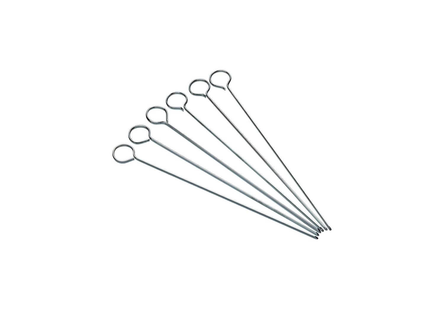 Flat BBQ Kebab Skewers 15cm 6x Metal Skewer Sticks Garden Buffet Party