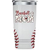 Onebttl Baseball Mom Gifts for Women, Coaches Gifts for Women on Birthday, Christmas, Stainless Steel Tumbler 20oz with Lid and Straw