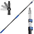 Hicavar 5-12 Ft Telescoping Paint Roller Extension Pole with Angle Adaptor
