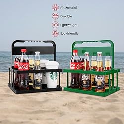Bodaon 6 Cup Drink Carrier with Handle, Plastic Cup