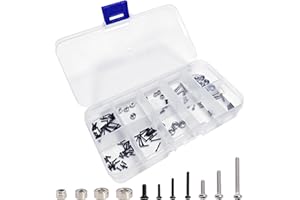 120Pcs Stainless Steel Screw Nut Bearing Set Kit with Box for Axial SCX30 Ford Jeep Wrangler Chevrolet K10 1/30 RC Crawler Up