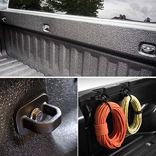 MEEFAR Truck Bed Tie Down Anchors Side Wall Loop Stake Hooks Rope Fixed