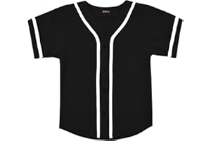 EALER BJK80 Series Kids Baseball Jersey Softball Jersey Button Down Shirts