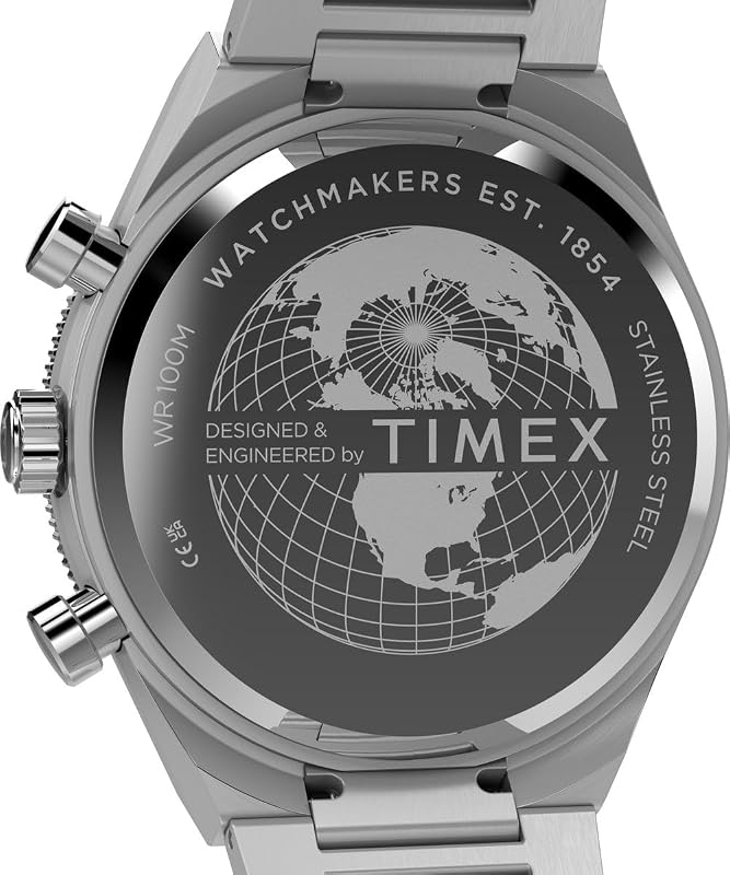 Q Continental Chronograph TW2Y55900 - Orologio da uomo da 40 mm, cinturino in acciaio inox e quadrante blu