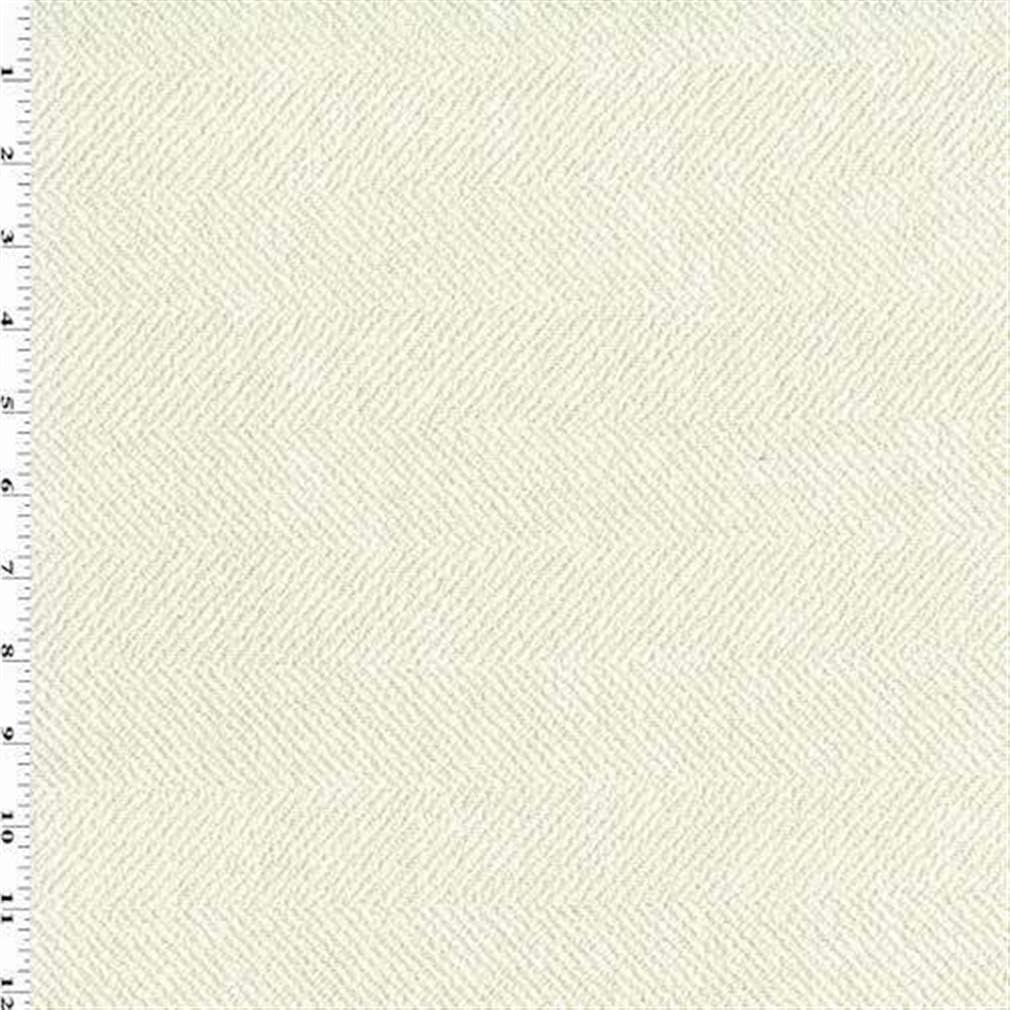 Veedaf Powder White/Ivory Herringbone Home Decorating Fabric, Fabric by The Yard