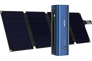 Autel 36W Solar Panel with 15,000mAh Power Bank, High-Efficiency Foldable Solar Panel with Fast Charging LiFePO4 Battery Kit for Outdoor Camping, Hiking, Fishing, and Traveling (Elegant Gift Box)