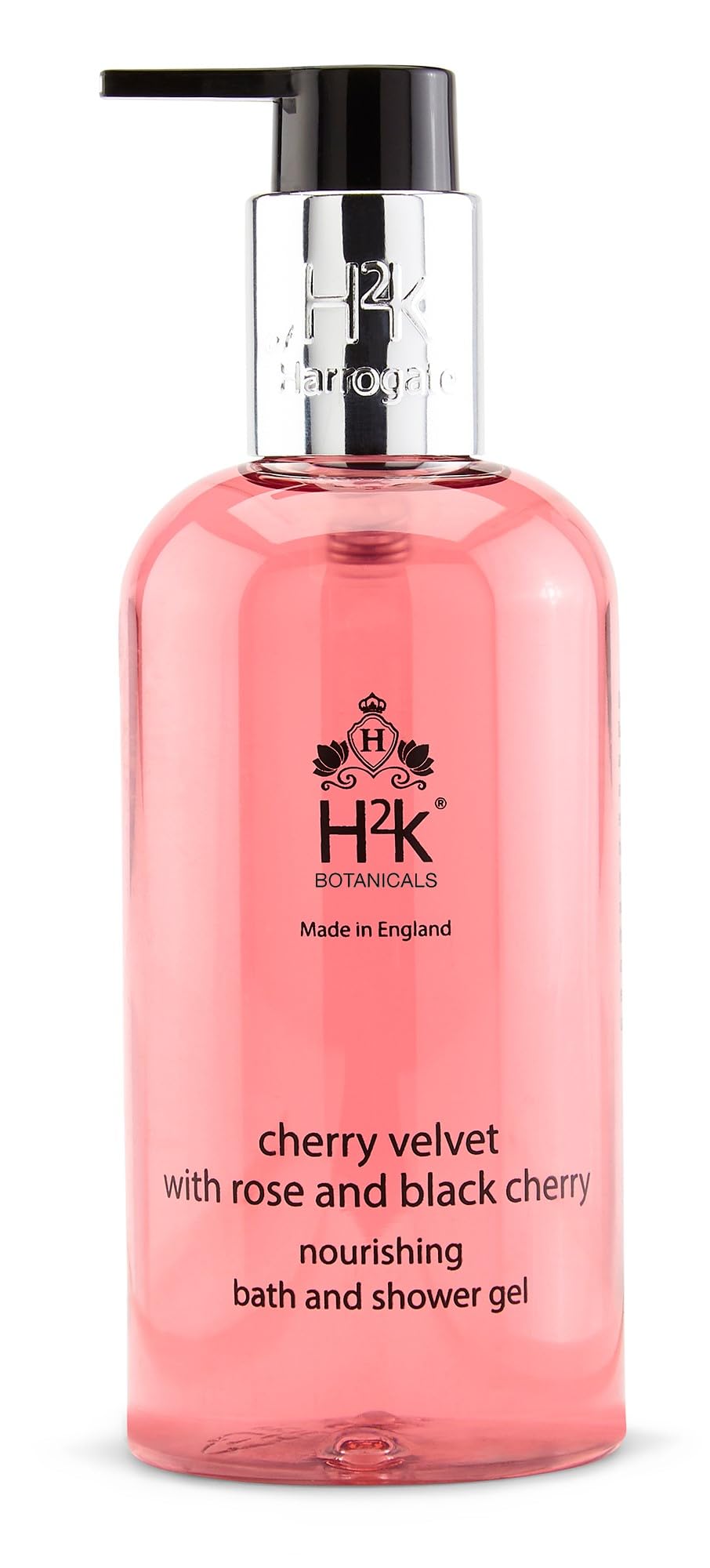 H2K Botanicals Rose & Black Cherry Body Wash (250ml) for Sensitive Skin